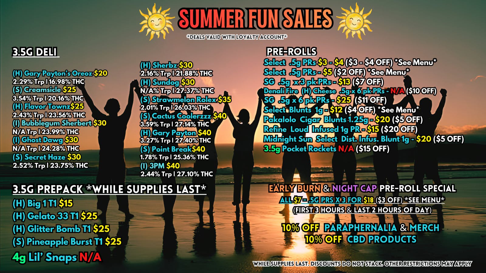 Scorpion Grass Summer Fun Sales! Flower and Pre-rolls!