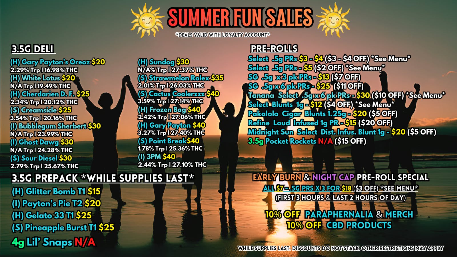 Scorpion Grass Summer Fun Sales! Flower and Pre-rolls!