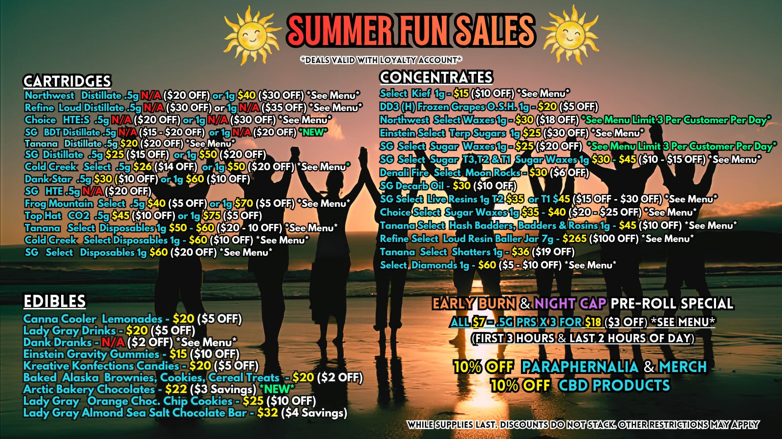 Scorpion Grass Summer Fun Sales! Carts, Dabs, and Edibles!
