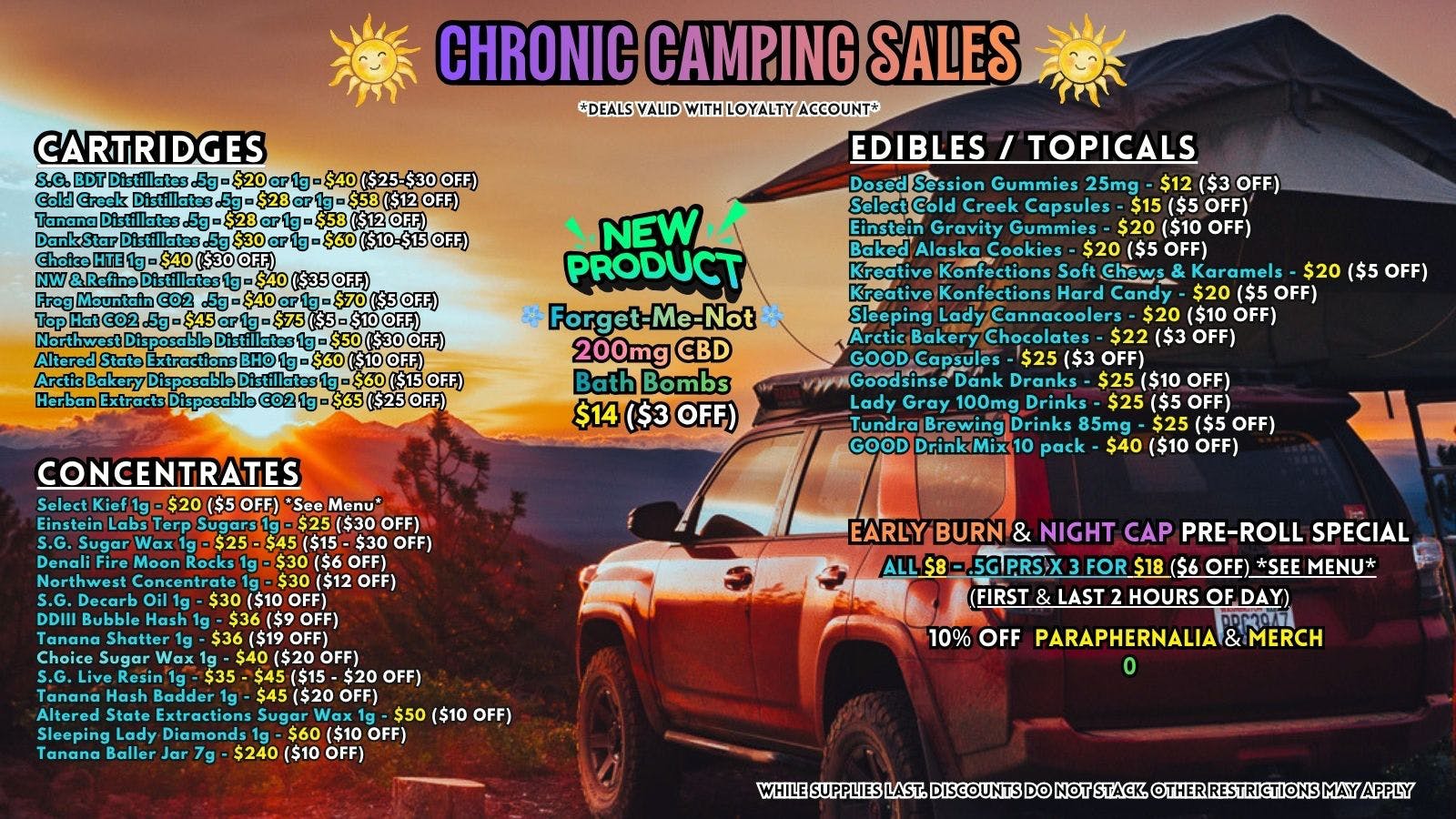 Scorpion Grass - South Anchorage CHRONIC CAMPING SALES! CARTS, DABS, & EDIBLES!