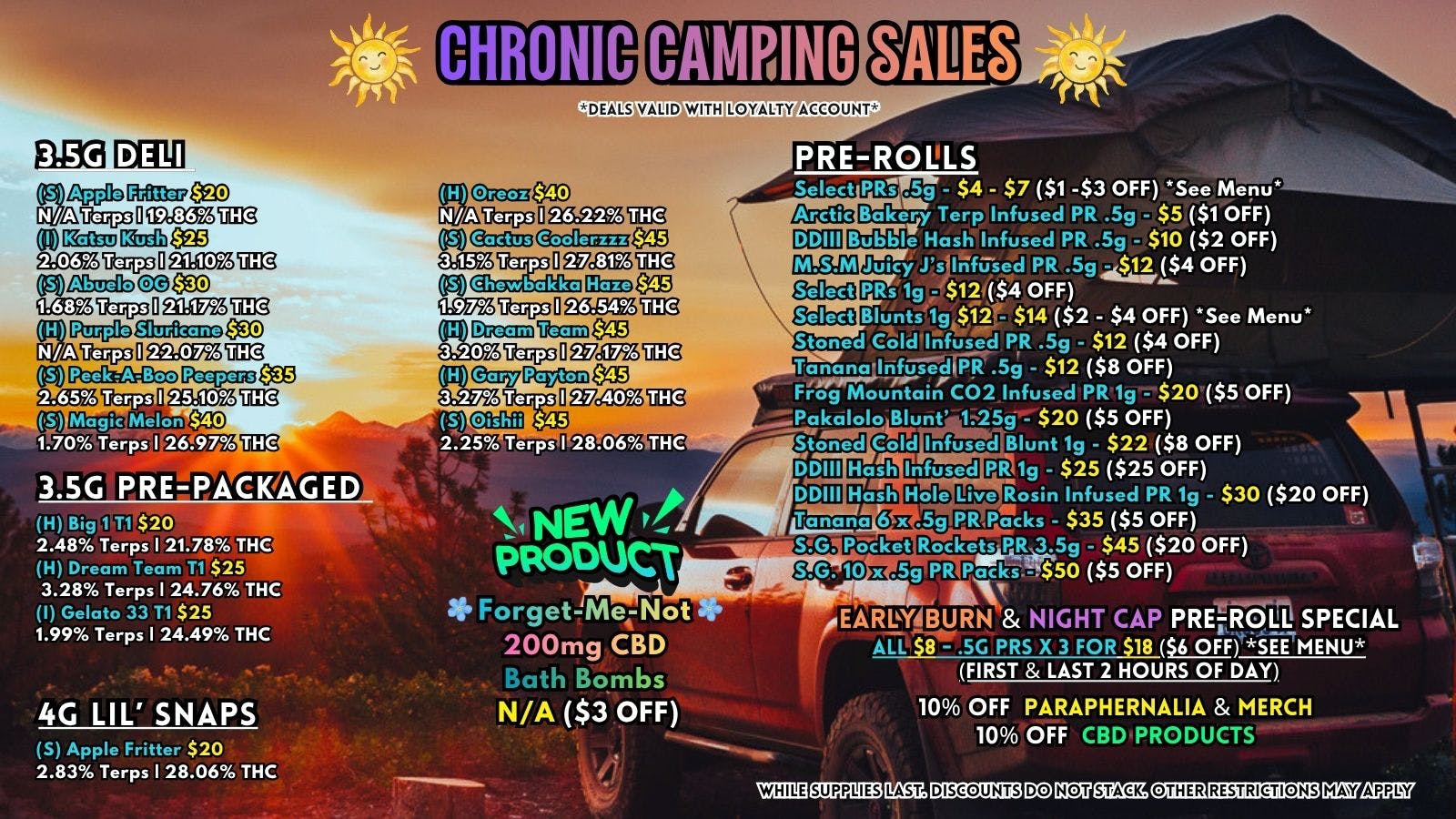 Scorpion Grass - South Anchorage CHRONIC CAMPING SALES! FLOWER & PREROLLS!