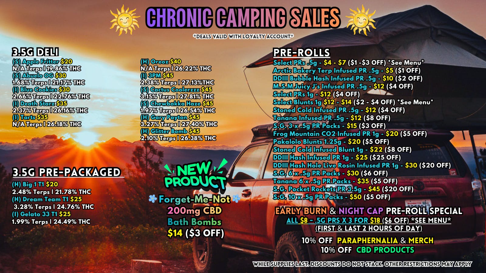 Scorpion Grass - South Anchorage CHRONIC CAMPING SALES! FLOWER & PREROLLS!