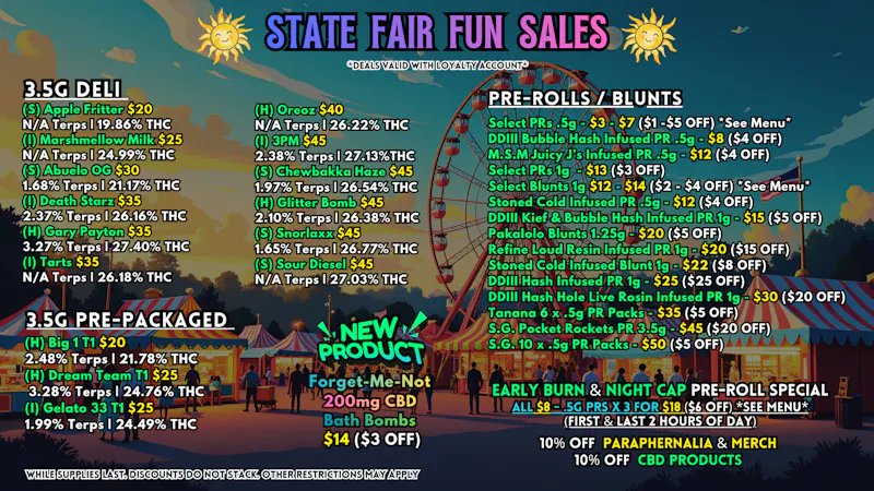 Scorpion Grass - South Anchorage STATE FAIR FUN SALES! FLOWER & PREROLLS