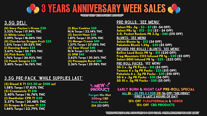 Scorpion Grass - South Anchorage 3 YEAR ANNIVERSARY WEEK SALES! FLOWER & PREROLLS