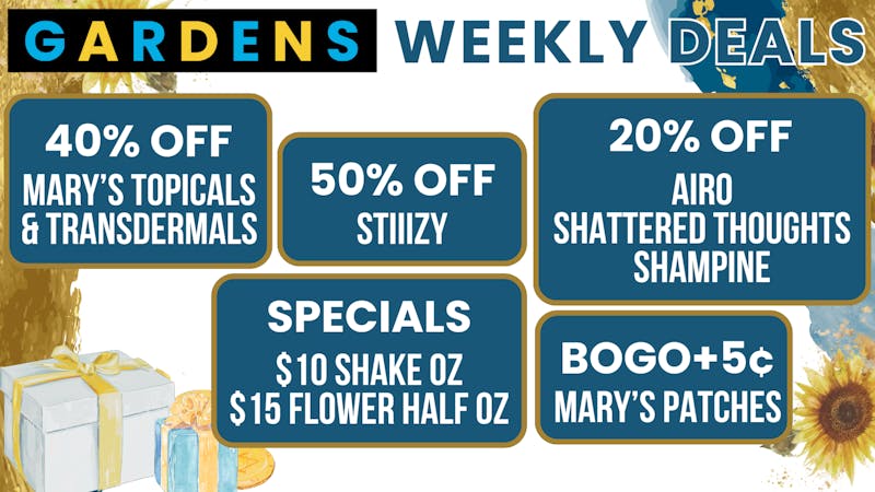 Courtside Gardens December 11th - 18th Weekly Deals