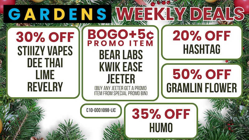 Releaf on Vine - Oxnard December 18th - 25th Weekly Deals