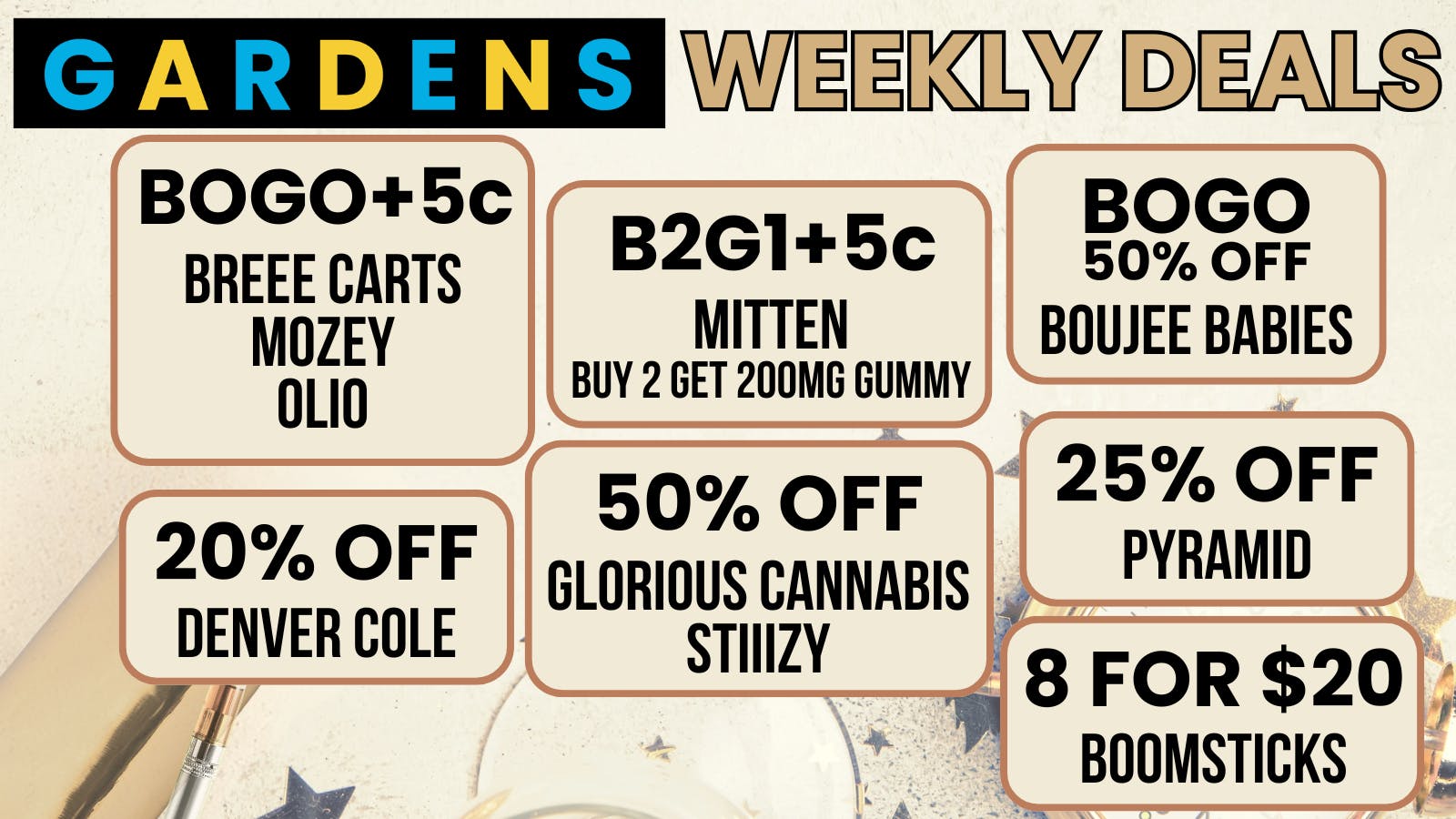 Courtside Gardens December 25th - January 1st Weekly deals