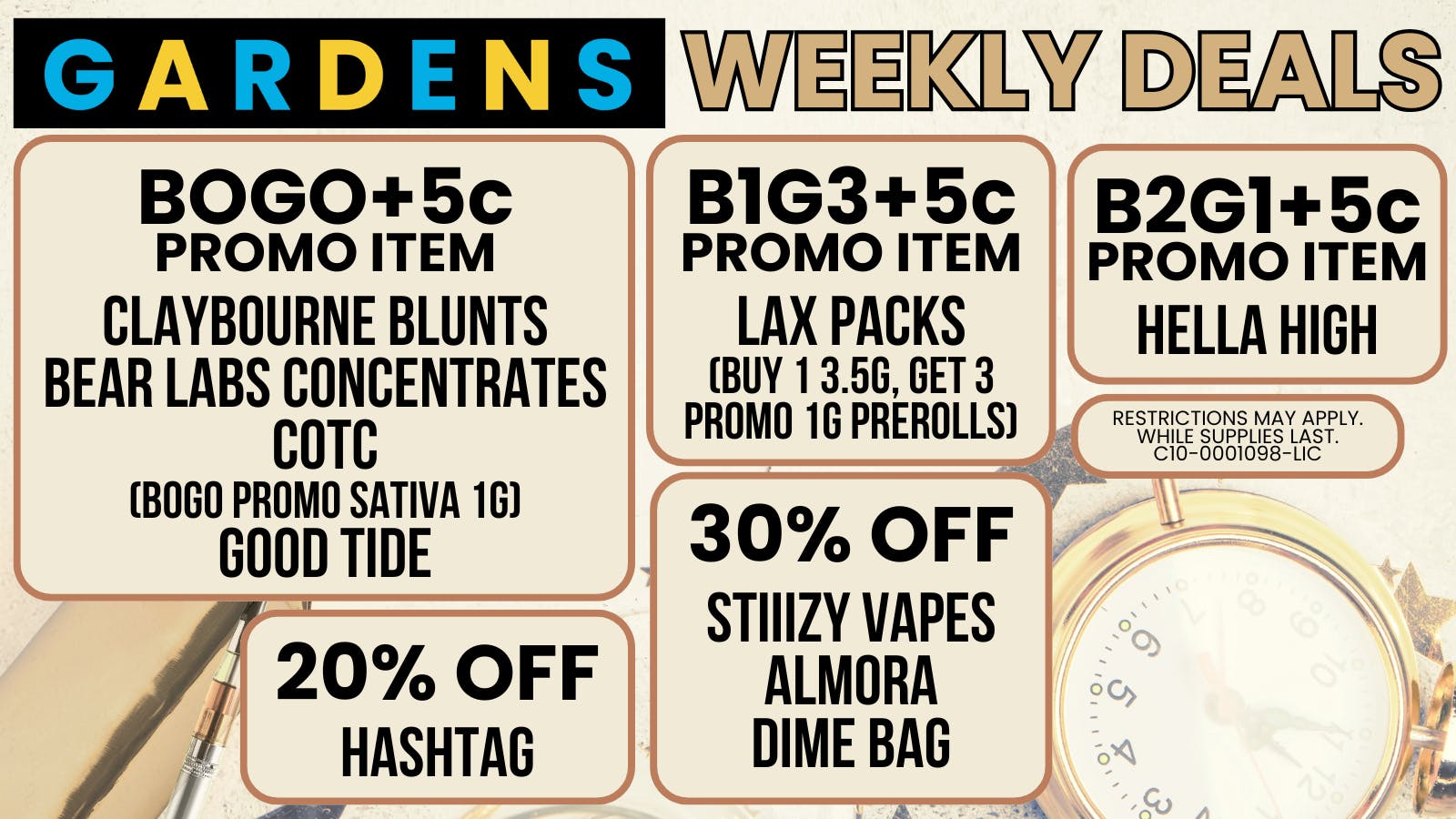 Releaf on Vine - Oxnard December 25th - January 1st Weekly deals