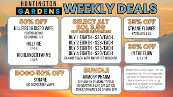 Huntington Gardens Weekly Deals January 1st - January 8th