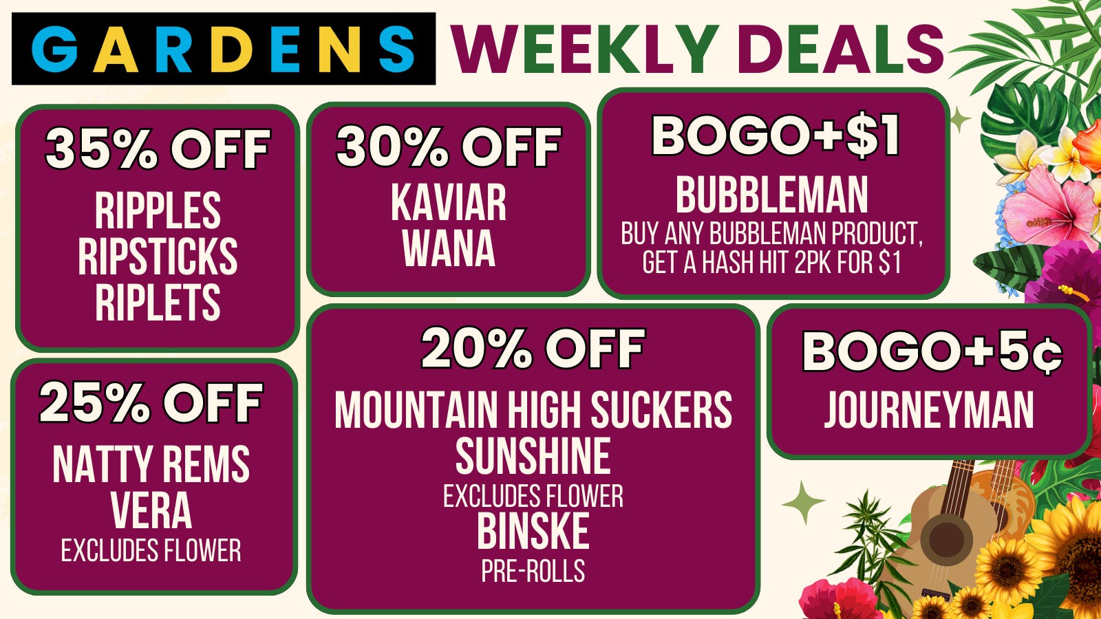 Stadium Gardens Weekly Deals January 29th - Feb 5th