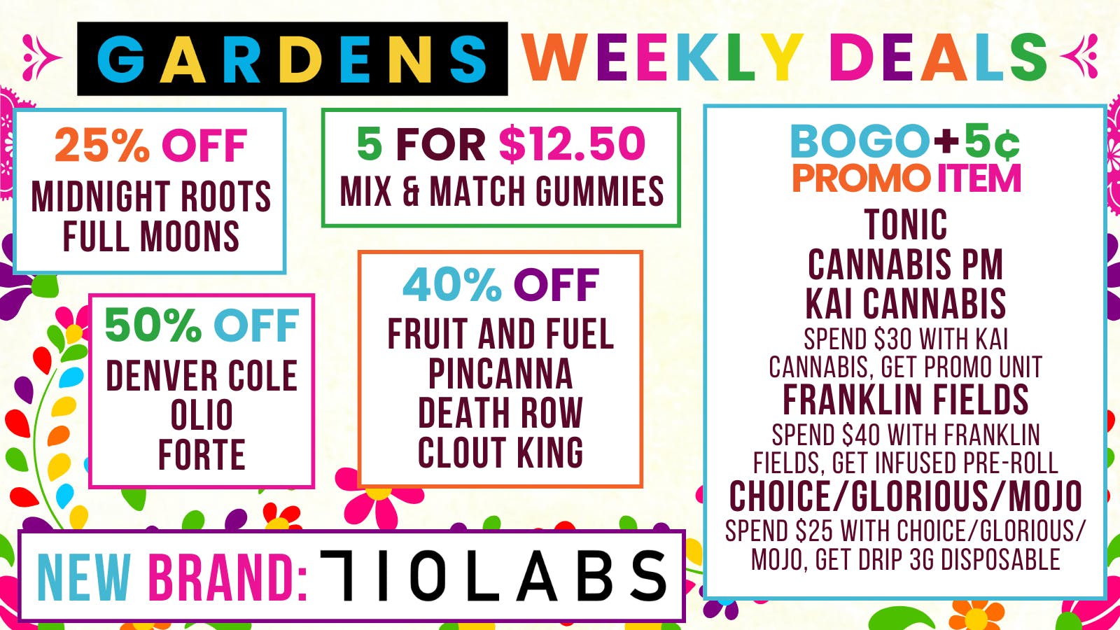 Urban Gardens Weekly Deals April 30th - May 7th