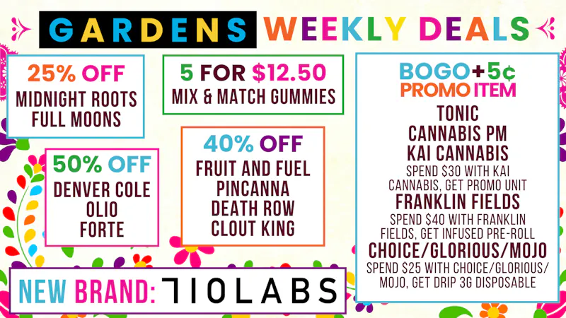 Urban Gardens Weekly Deals April 30th - May 7th