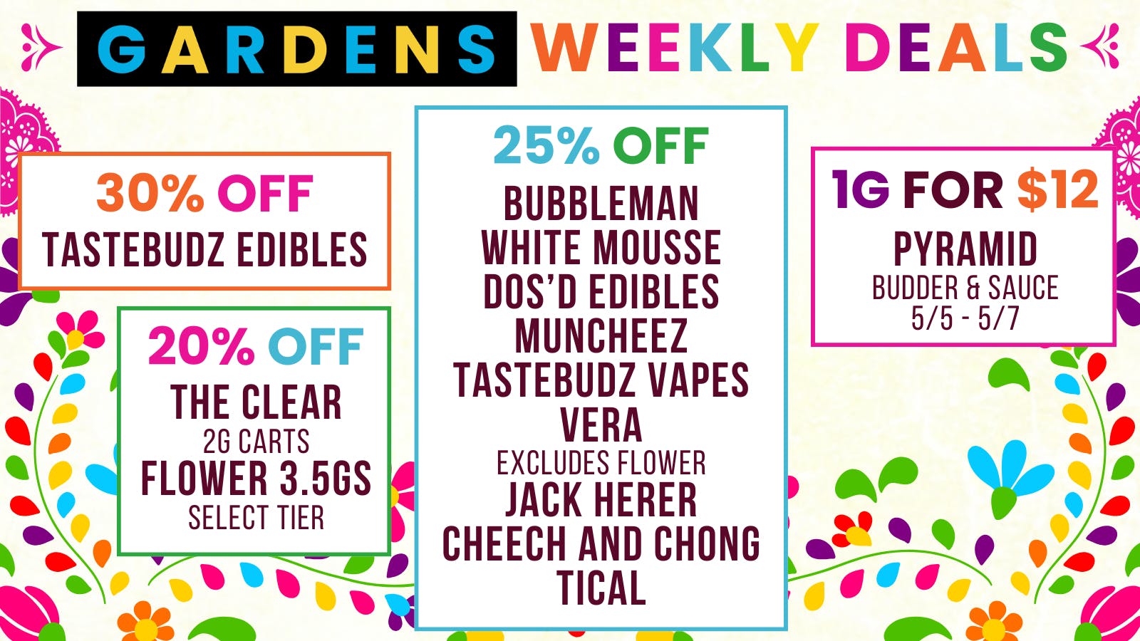 Berkeley Dispensary Weekly Deals April 30th - May 7th