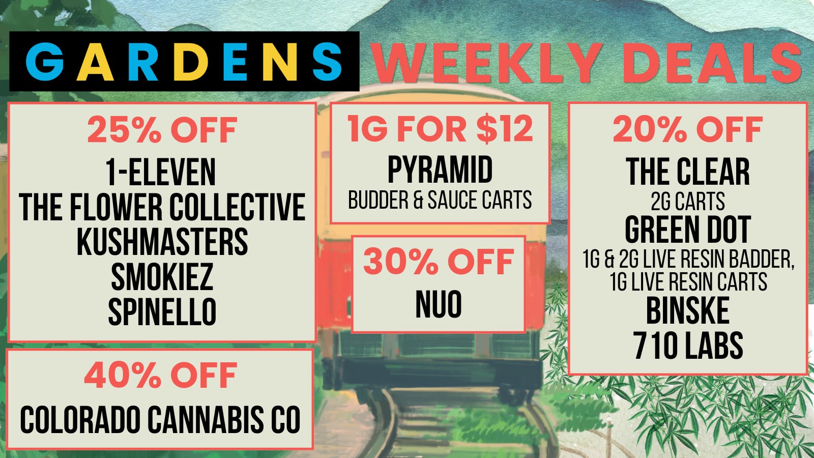 Twin Peaks Dispensary Weekly Deals May 7th - 14th