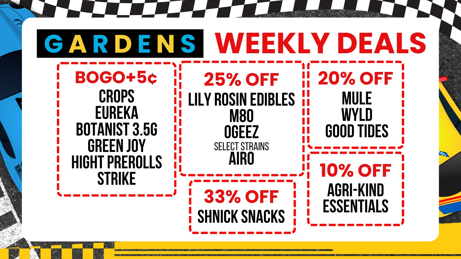 Garfield Gardens Dispensary Weekly Deals May 14th - 21st
