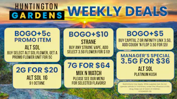 Huntington Gardens Weekly Deals May 21st - 28th