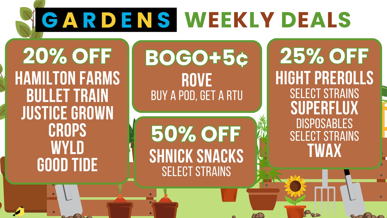 Garfield Gardens Dispensary Weekly Deals 6/4 - 6/11