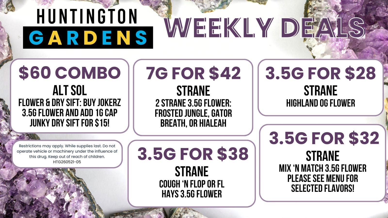 Huntington Gardens Weekly Deal 6/11 - 6/18