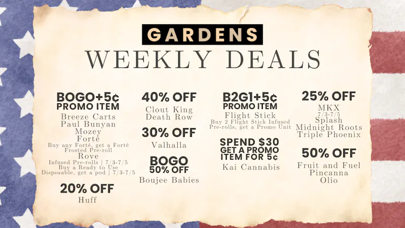 Urban Gardens Weekly Deals 7/2 -7/9