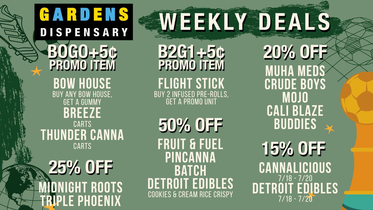 Urban Gardens Weekly Deals 7/16 - 7/23
