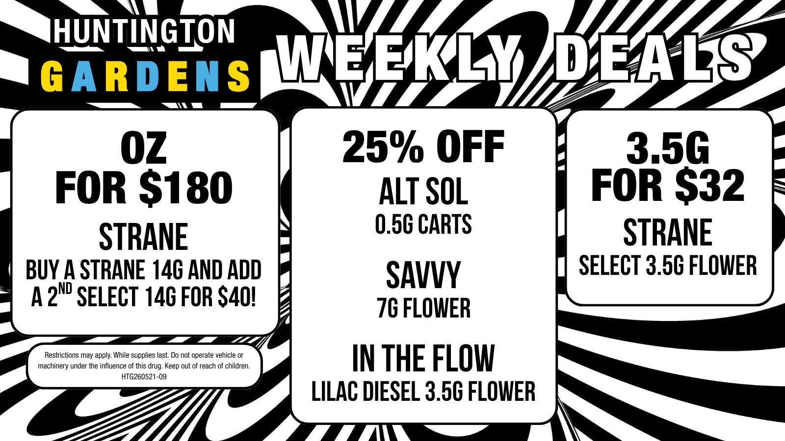 Huntington Gardens Weekly Deals 7/30 - 8/6