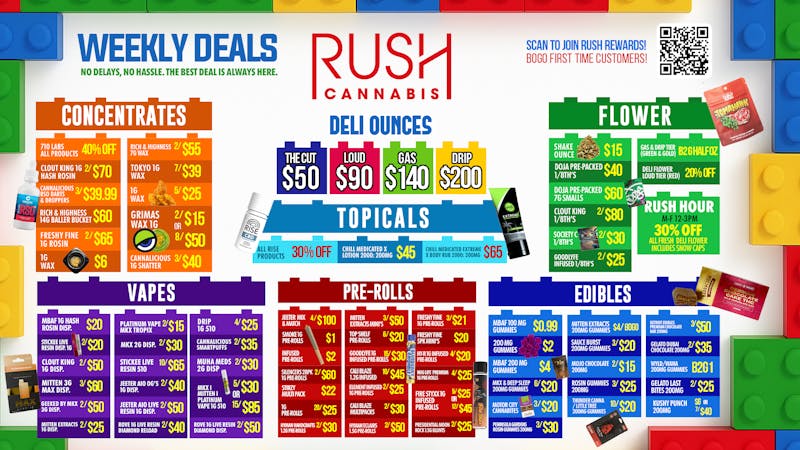 Rush Cannabis 🔥 High Quality, Low Prices — Rush Deals Inside 💨