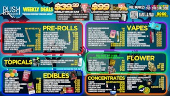 Rush Cannabis - Saline 🎃 RUSH INTO SPOOKY SAVINGS ALL WEEK LONG! 👻