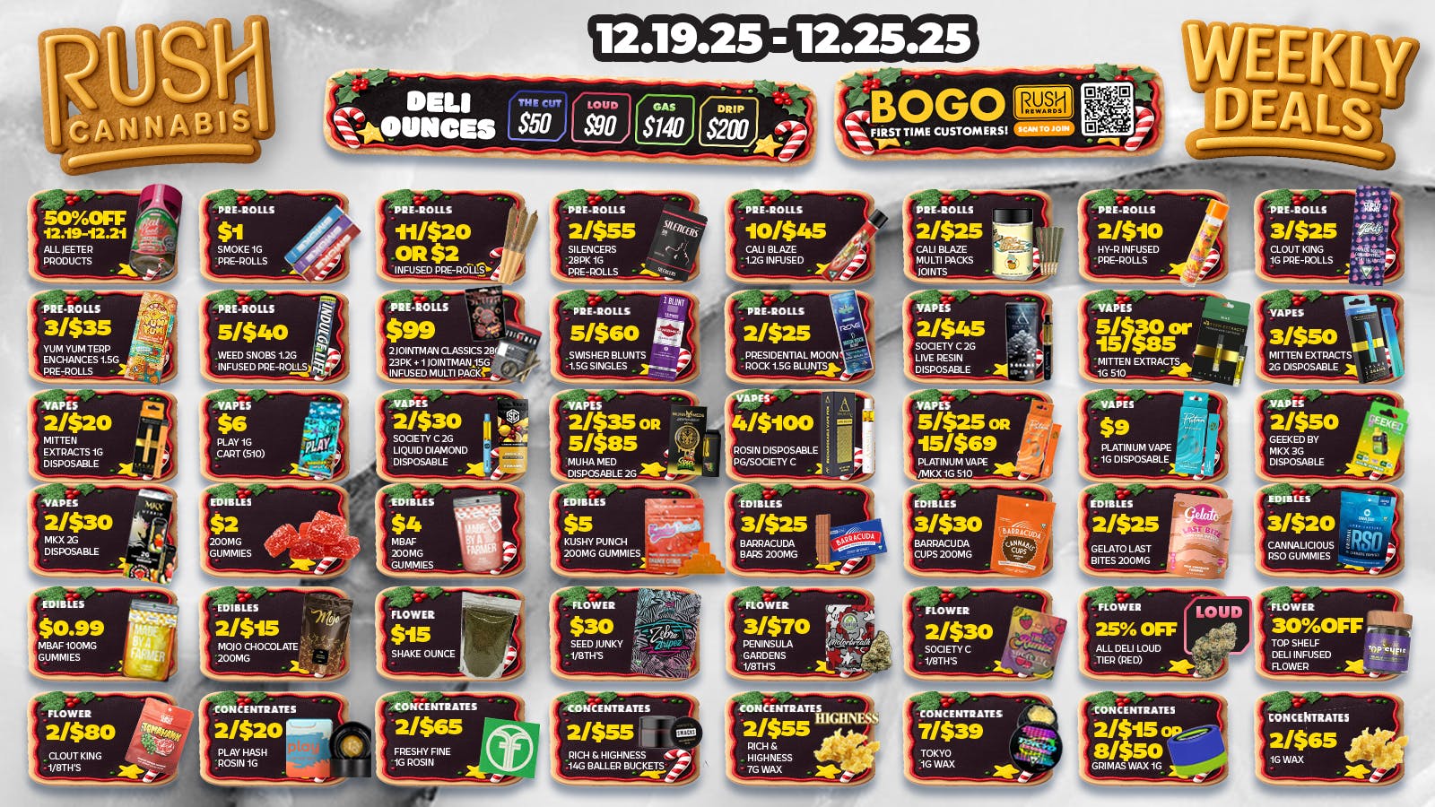 Rush Cannabis Rush Weekly Holiday Deals You Dont Want To Miss!!!