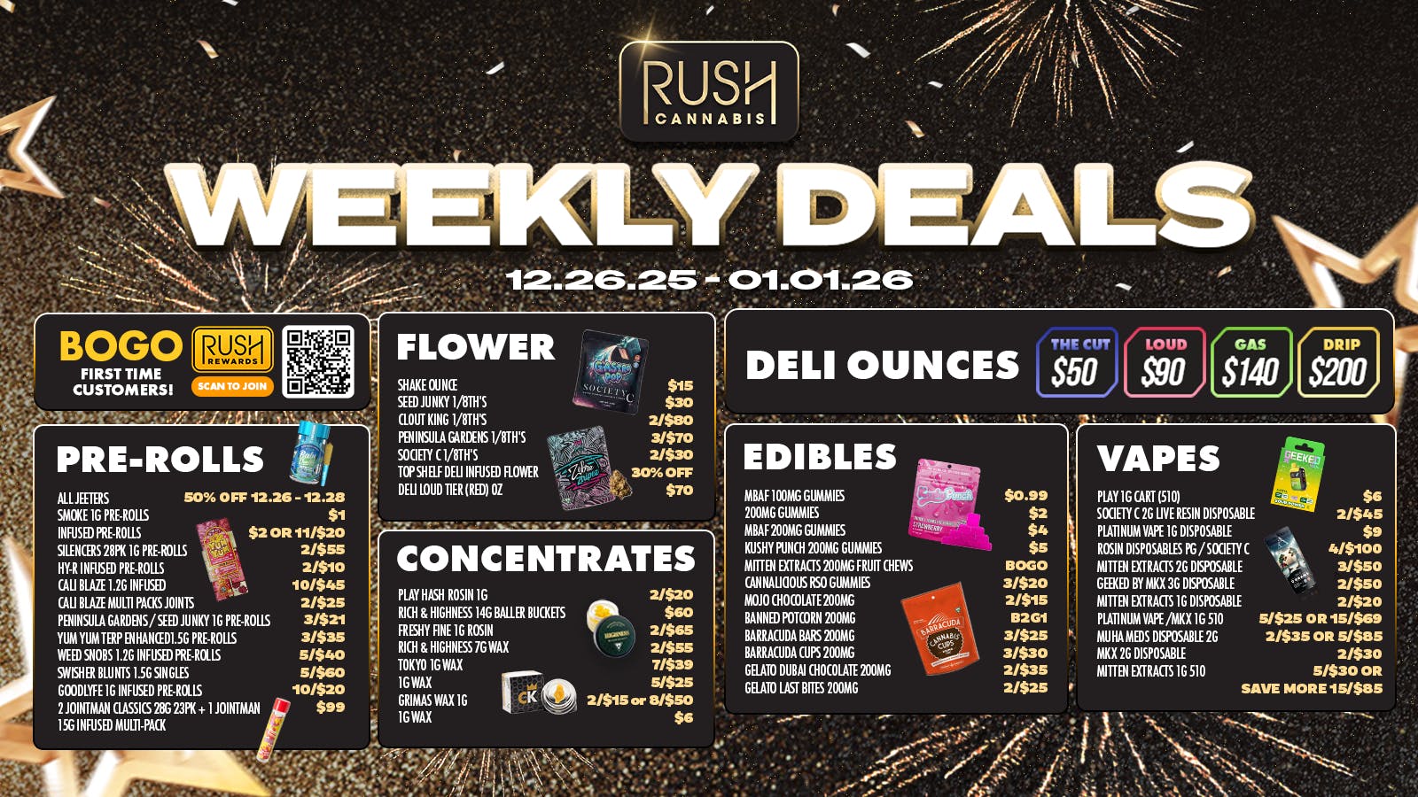 Rush Cannabis - Oxford Rush Weekly Deals Fire Finds All Week Long! 🎉🔥💨