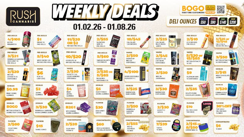 Rush Cannabis - Saline Rush Weekly Deals Packed With Fresh Savings Go Now