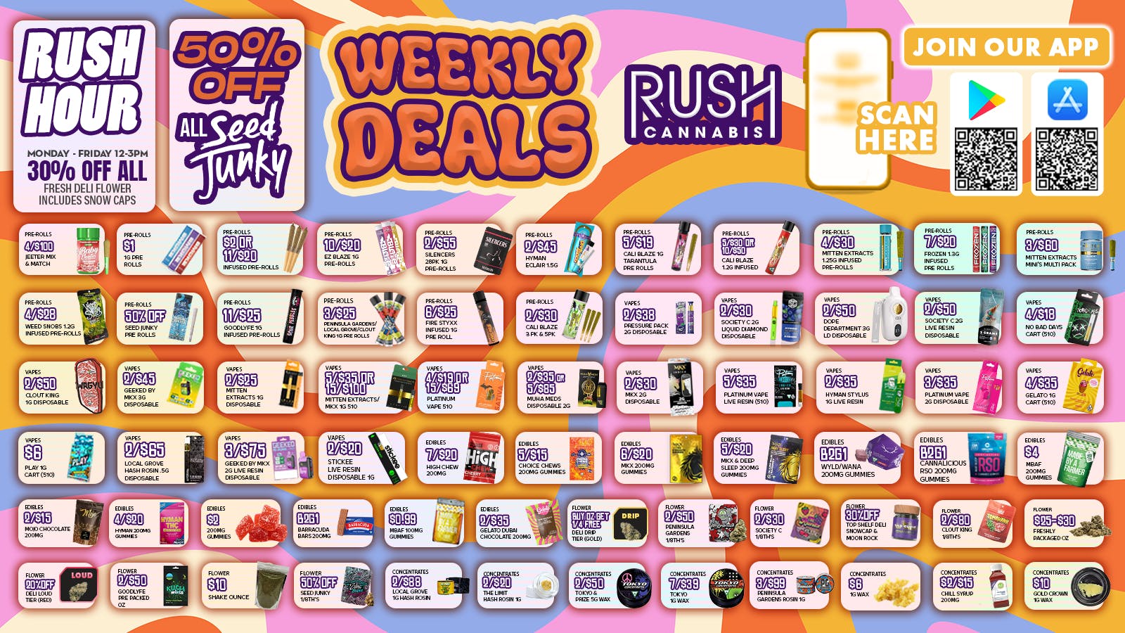Rush Cannabis - Oxford Rush Weekly Deals: 50% Off, Goodie Bags, 7AM!