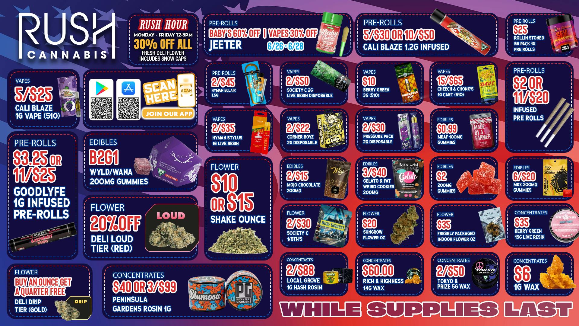 Rush Cannabis Rush Weekly Deals: Fresh Drops While Supplies Last