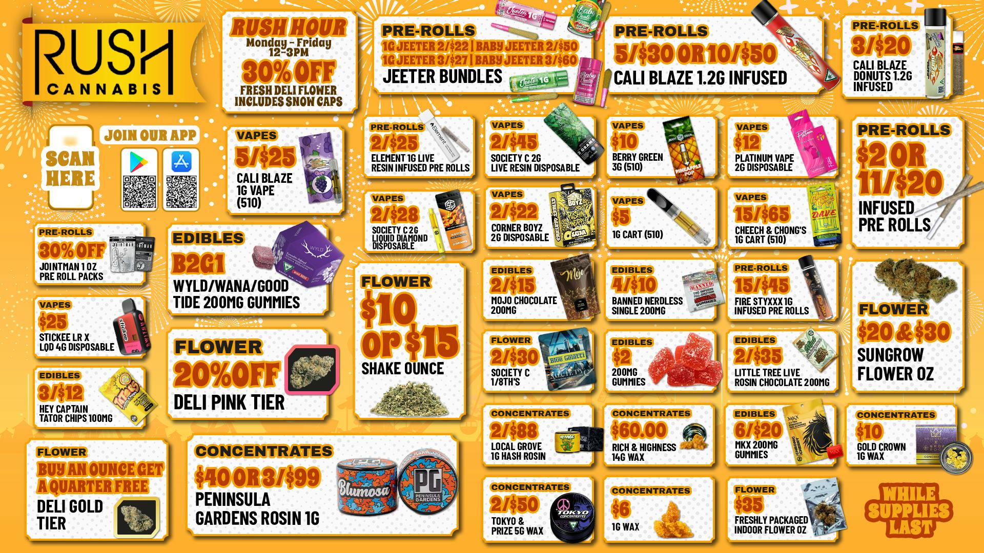Rush Cannabis - Oxford Rush Weekly Deals: Golden Savings While Deals Last