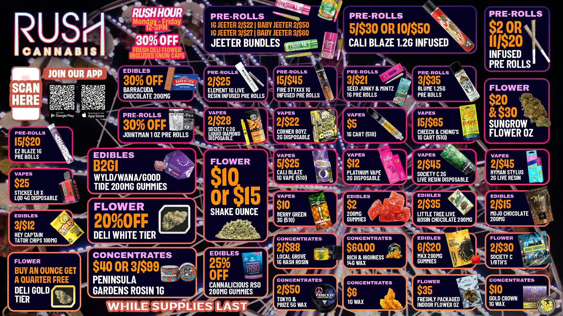 Rush Cannabis - Saline Rush Weekly Deals: Ferris Wheel Savings Live Today