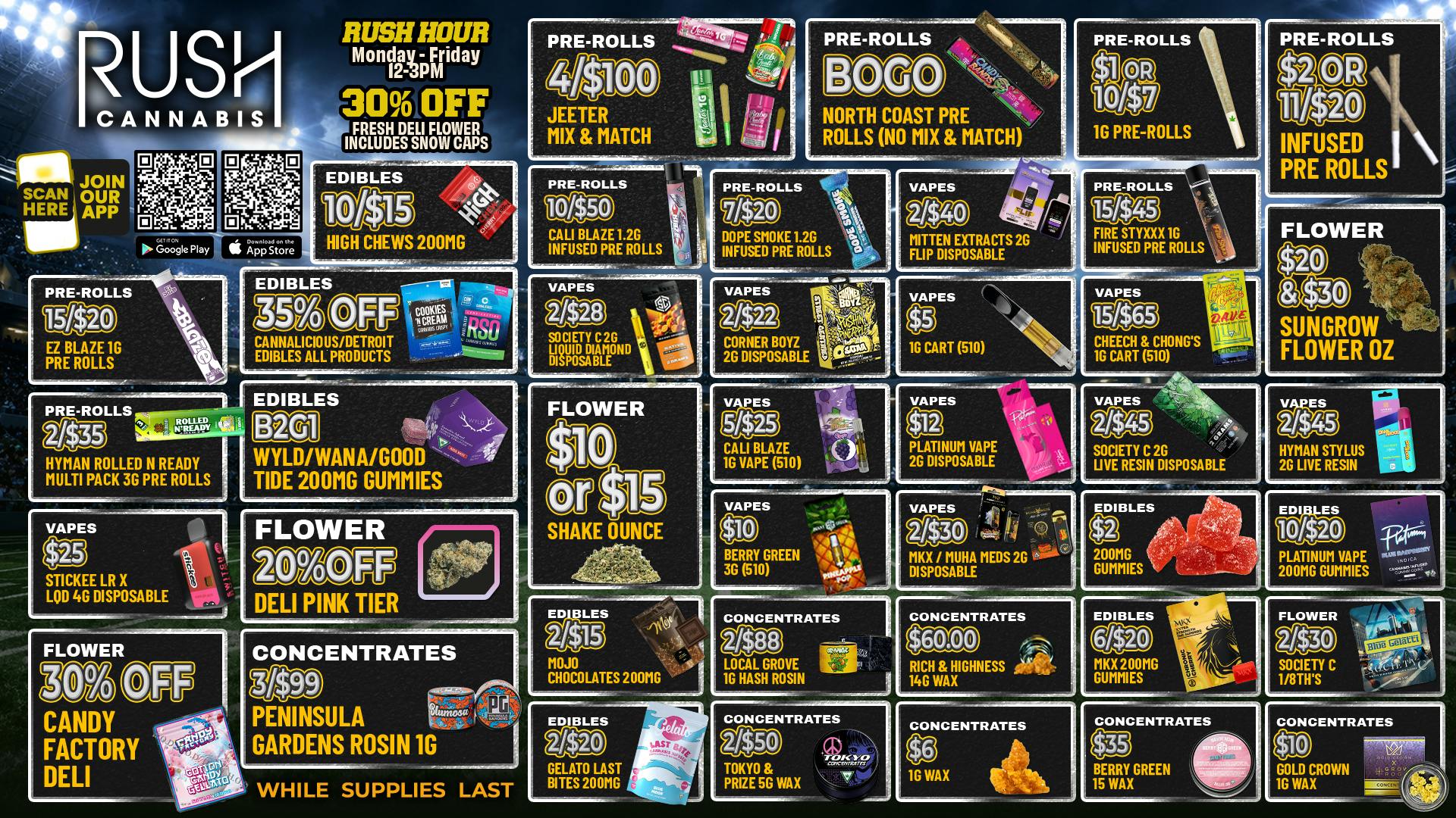 Rush Cannabis - Saline Rush Weekly Deals: Big Savings While Supplies Last