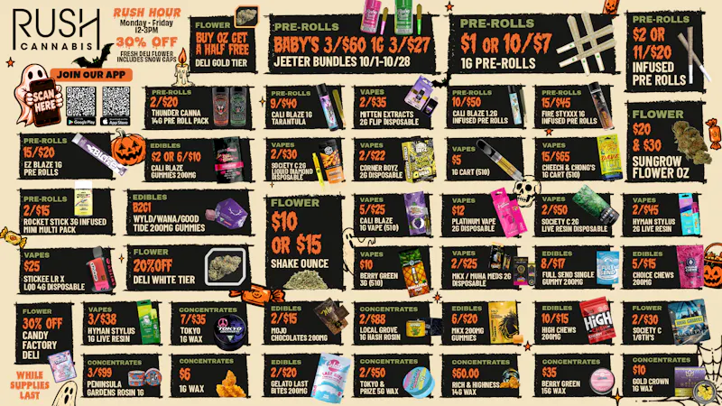 Rush Cannabis Rush Halloween Deals: Spooky Savings Worth a Visit