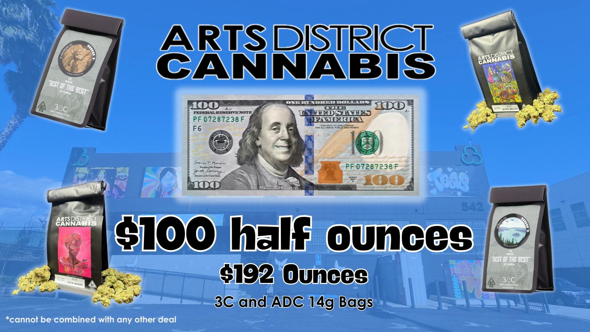 Arts District Cannabis $100 Half Ounce Special