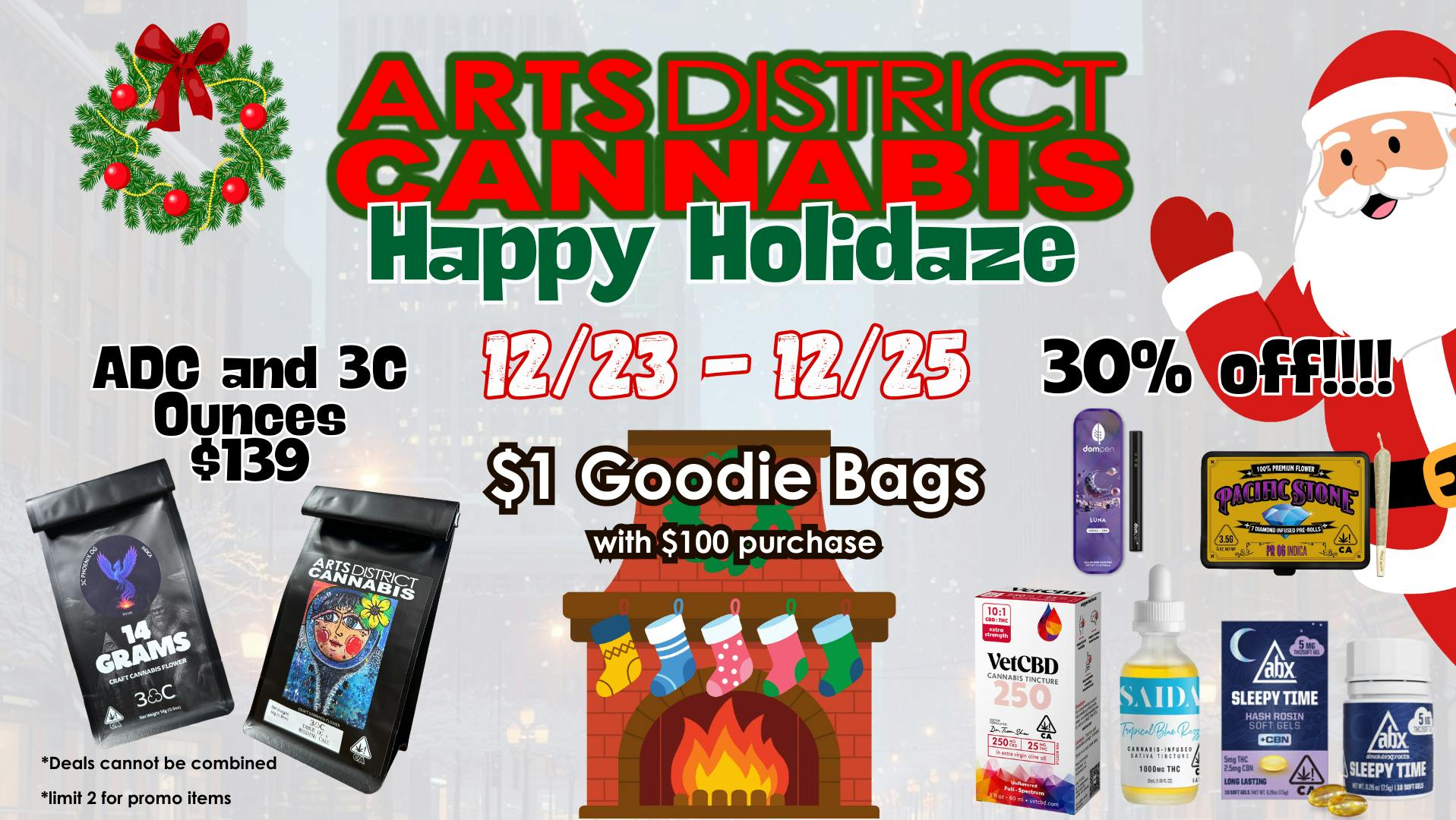 Arts District Cannabis ADC Holidaze Deals