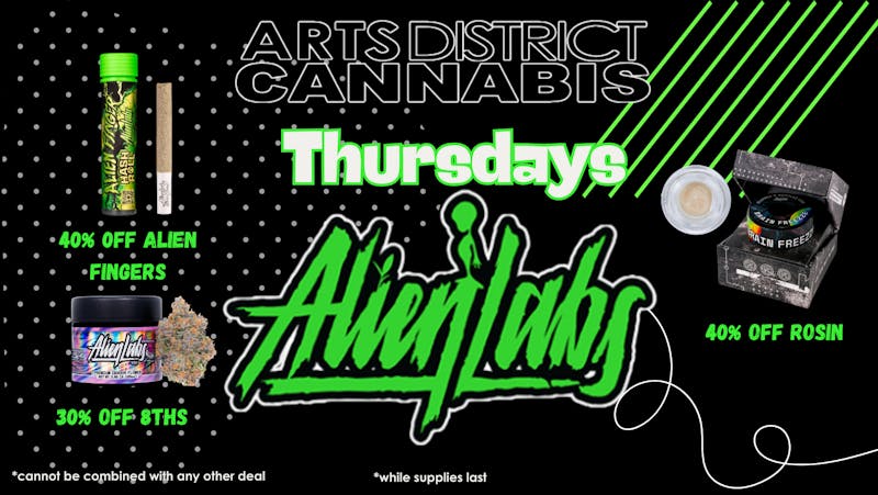 Arts District Cannabis Alien's on a Thursday