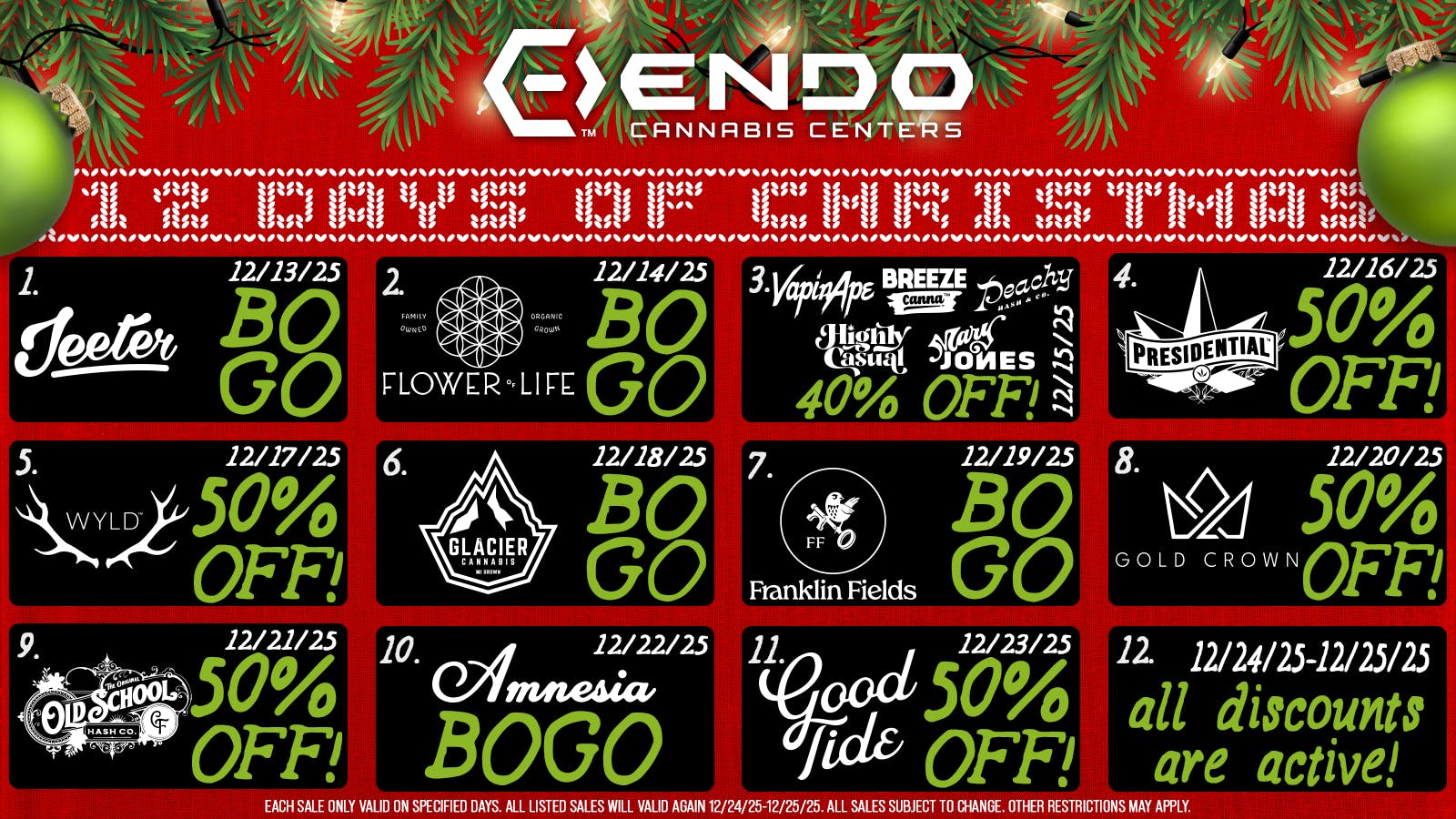 EndoVibe 12 DAYS OF CHRISTMAS AT ENDO!