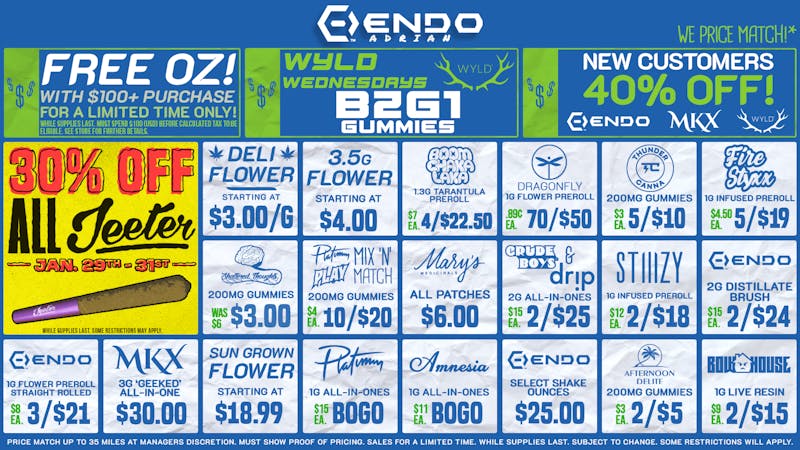 EndoVibe FREE OUNCE & 30% OFF JEETER!?