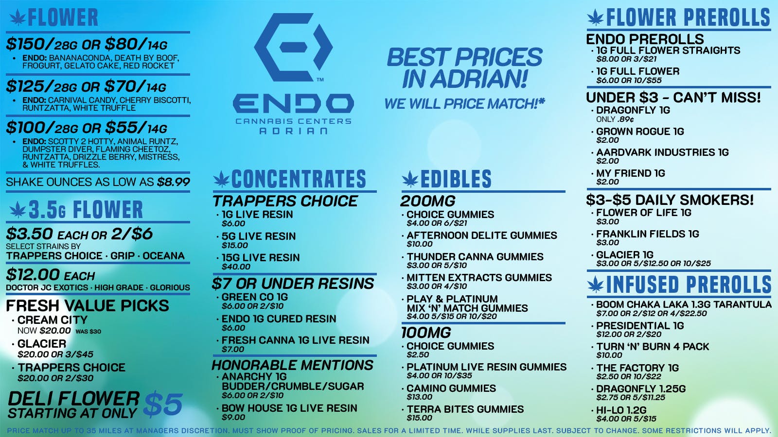 EndoVibe GREAT PRICES DAILY AT ENDO!