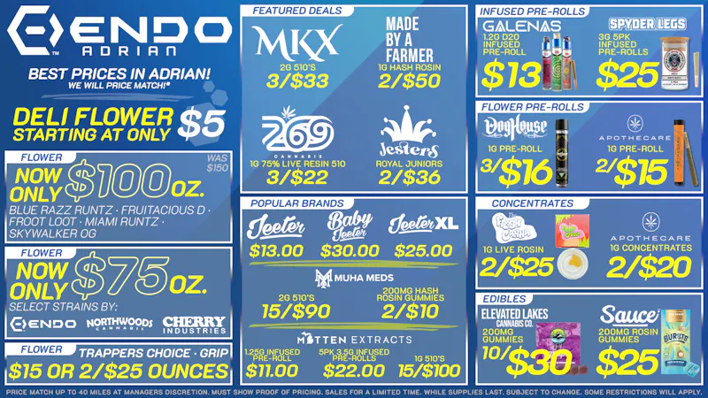 EndoVibe ENDO HAS THE BEST PRICES IN ADRIAN!