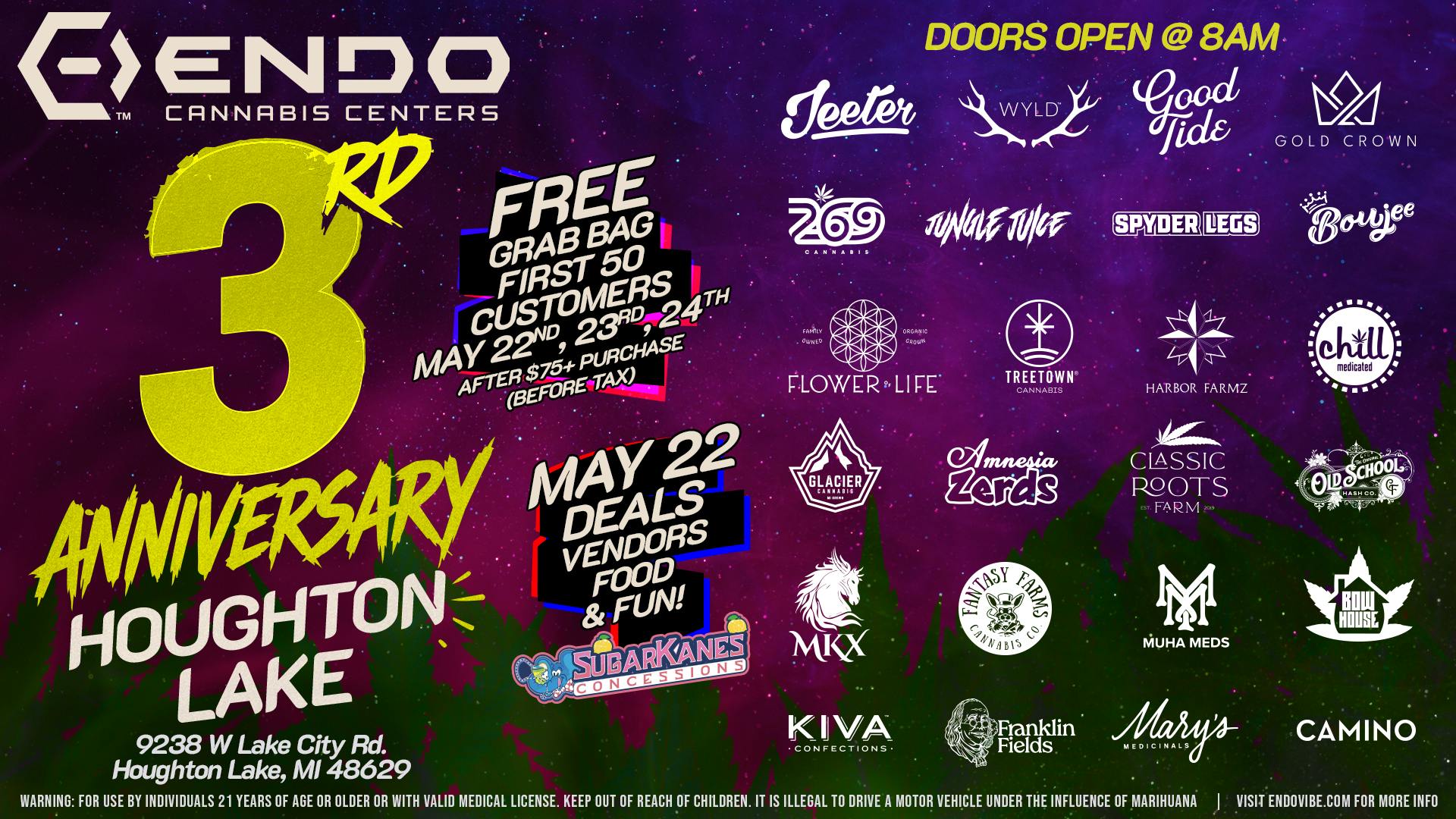 EndoVibe - Houghton Lake - DRIVE THRU OPEN CELEBRATE ENDO HOUGHTON LAKES 3RD ANNIVERSARY!
