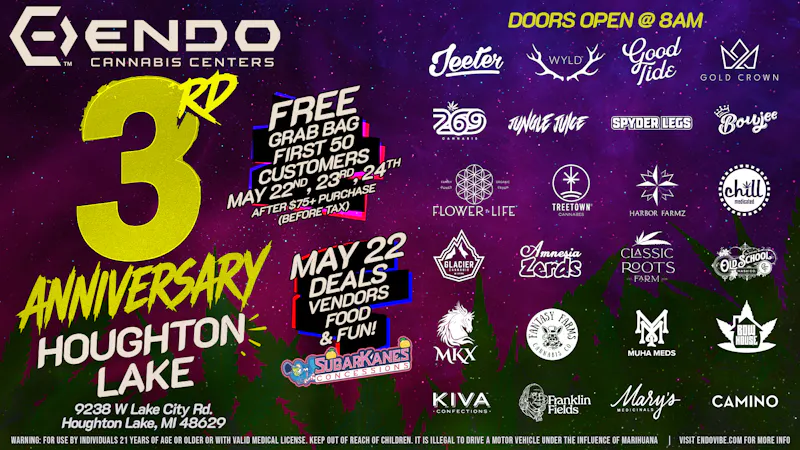 EndoVibe - Houghton Lake - DRIVE THRU OPEN CELEBRATE ENDO HOUGHTON LAKES 3RD ANNIVERSARY!