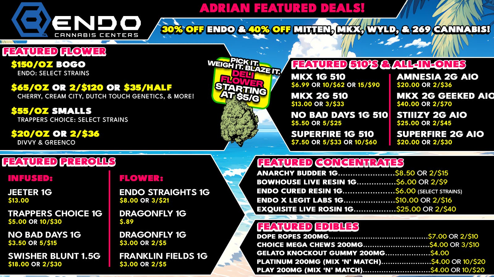 EndoVibe ENDO ADRIAN FEATURED DEALS!