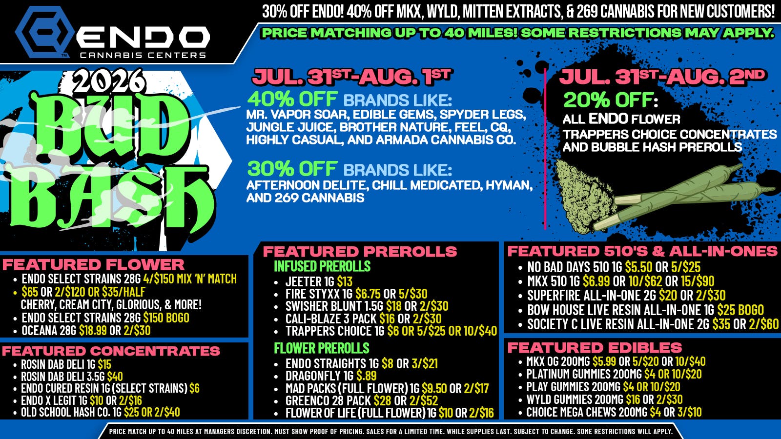 EndoVibe - Ypsi ENDO YPSILANTI BUD BASH DEALS!