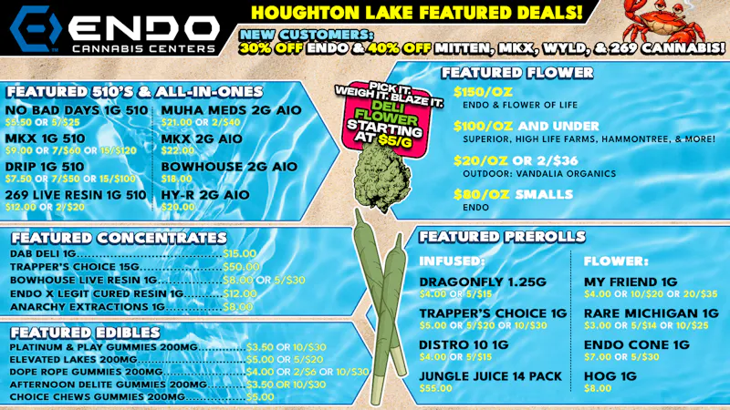 EndoVibe - Houghton Lake - DRIVE THRU OPEN ENDO HOUGHTON LAKES NEW WAVE OF DEALS!