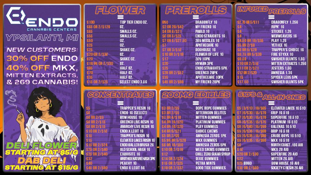 ENDO VIBE CANNABIS CENTERS - YPSI SCARY GOOD DEALS @ ENDO VIBE YPSILANTI!