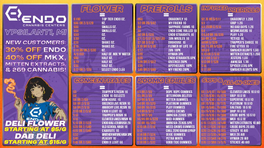 ENDO VIBE CANNABIS CENTERS - YPSI Frightfully Good Deals @ Endo Ypsilanti!